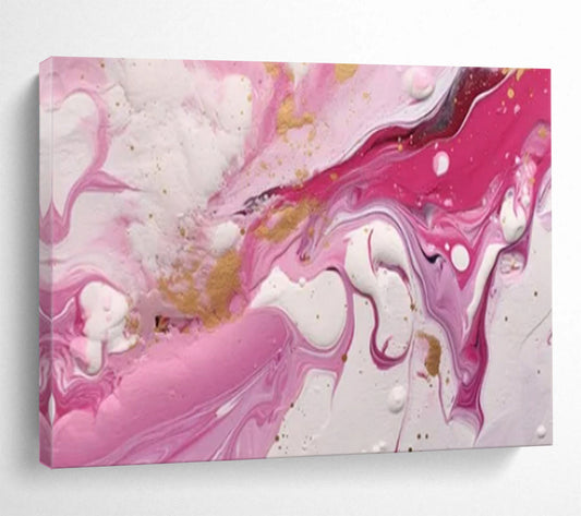 “Pink - Gold Marbled Dream” - Pinks, whites, golds; swirling, marbled patterns with gold flecks CT1617