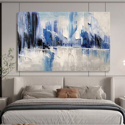 “Icy Peaks Reflection” – Abstract Acrylic Painting CT1731
