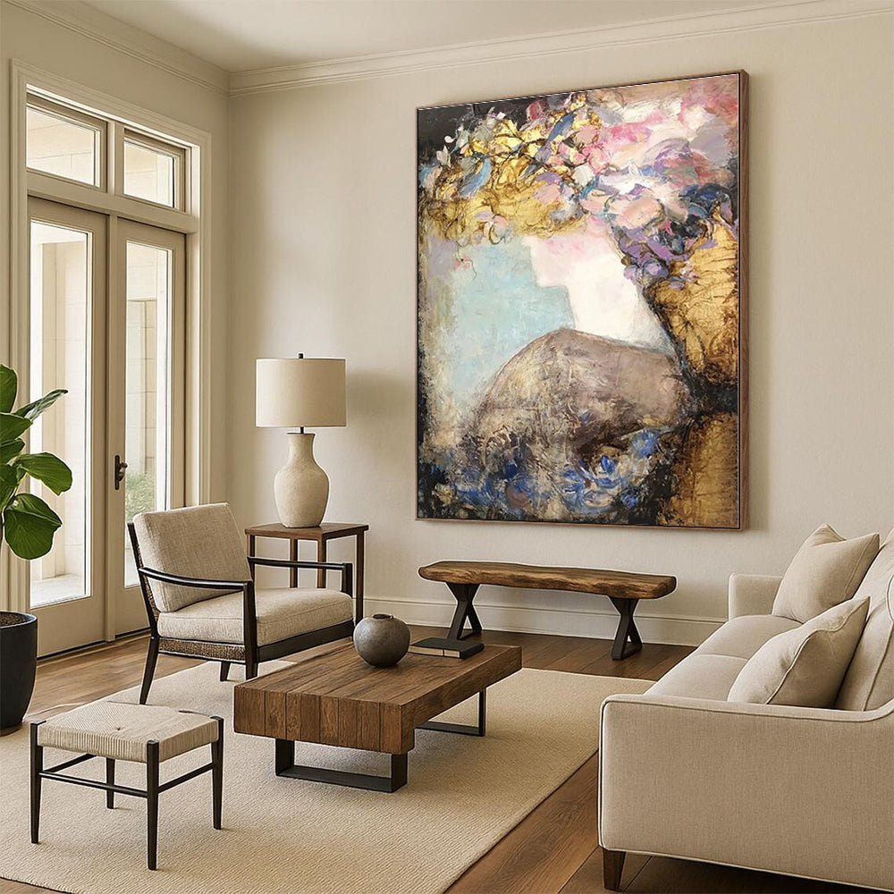 “Ethereal Floral Figure” - Abstract Symbolist Painting CT0418