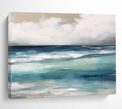 “Textured Sea” - A textured seascape with layered blues and whites CT1641