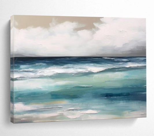 “Textured Sea” - A textured seascape with layered blues and whites CT1641