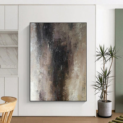 “Neutral Tones Abstract Gradient”，Subtle - Toned Abstract Painting CT0367