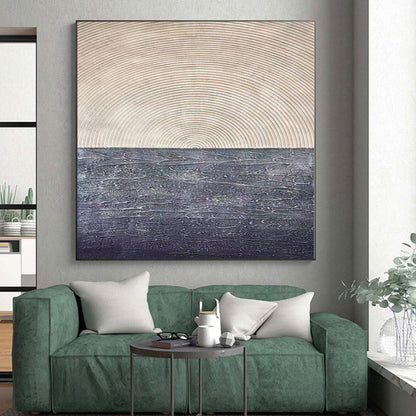 “Textured Sun - Sea Abstraction” Abstract Acrylic Art CT0310
