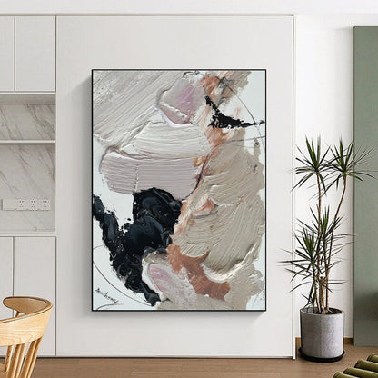 “Neutral - Toned Layered Abstract” - Abstract Expressionist Art CT0512