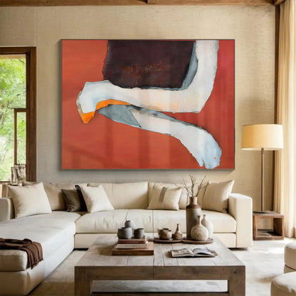 “Orange - Toned Abstract Collage” – Abstract Mixed - Media Collage CT1783