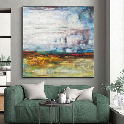 “Colorful Abstract Horizon”，Vibrant Abstract Painting CT0383