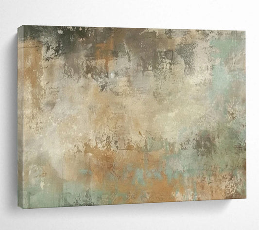 “Earthy Abstract Textures” – Browns, greens, blues in rough, layered acrylic patches CT1702