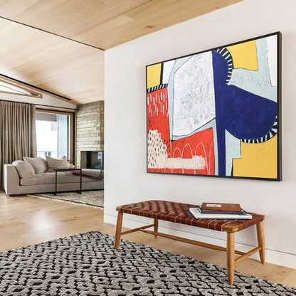 Colorful Geometric Collage - Cubist - Inspired Acrylic Art CT1804