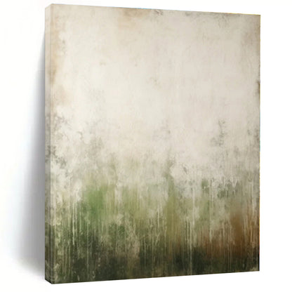 “Gradient Green and Beige”，Abstract Landscape - Inspired Oil Painting CT0534