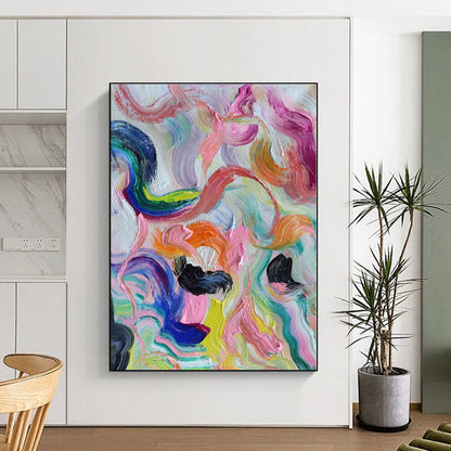 “Colorful Swirl Abstract” - Abstract Expressionist Art CT0479