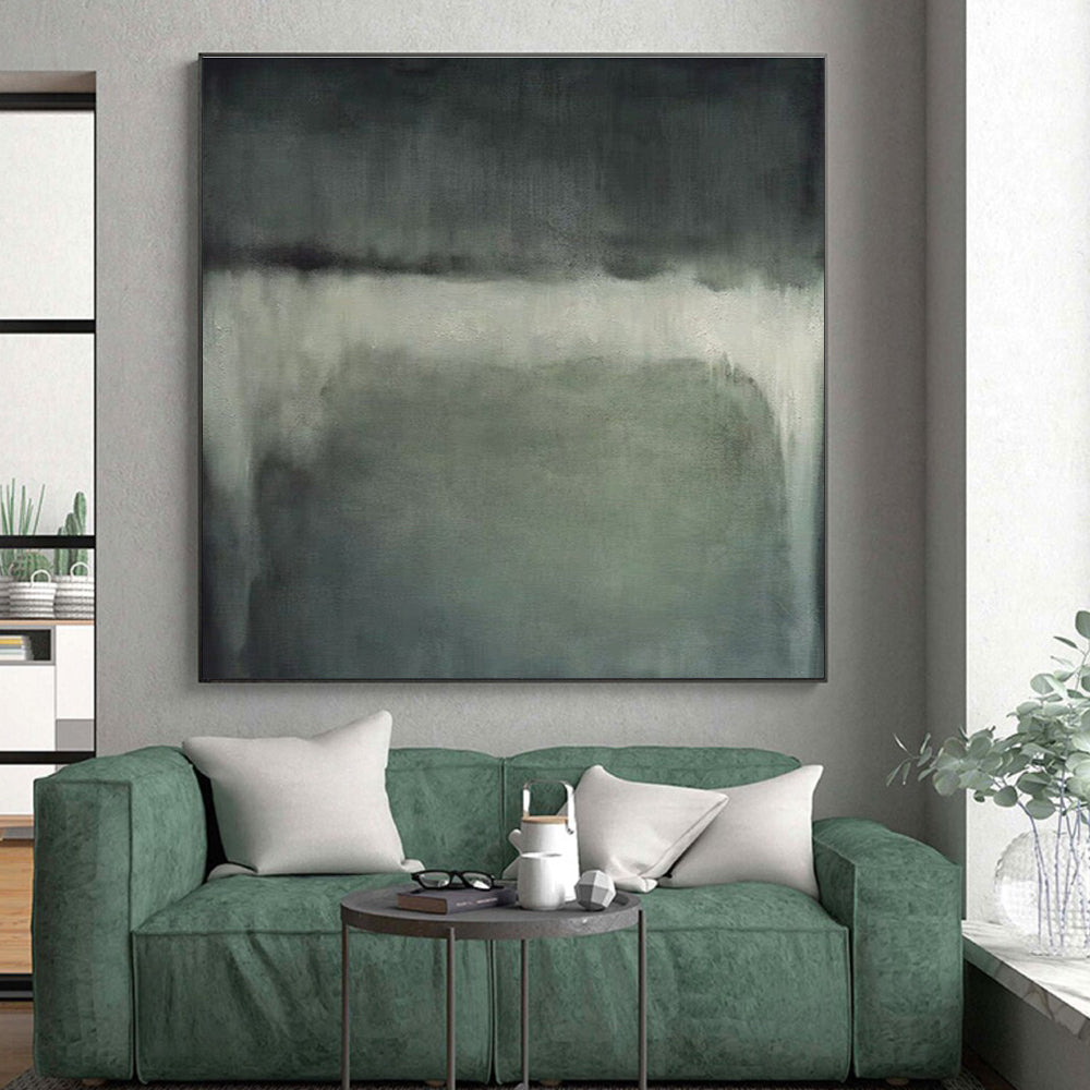 “Grey - White Abstract Wash”，Abstract Minimalist Art CT0630