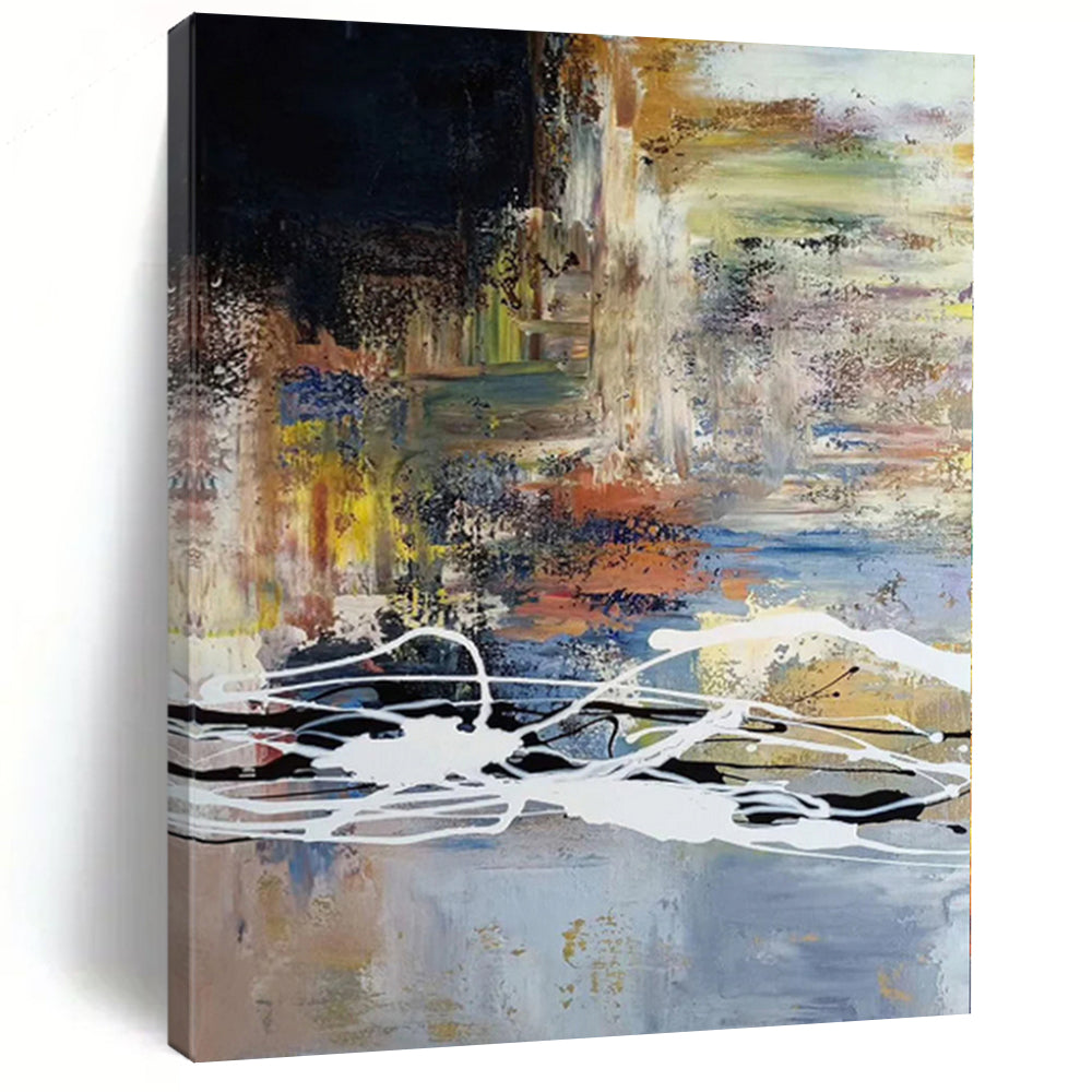 “Colorful Abstract Chaos” Abstract Acrylic Art CT0341