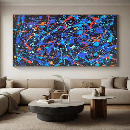 “Colorful Splatter Abstraction” - Abstract Expressionist Art CT0466