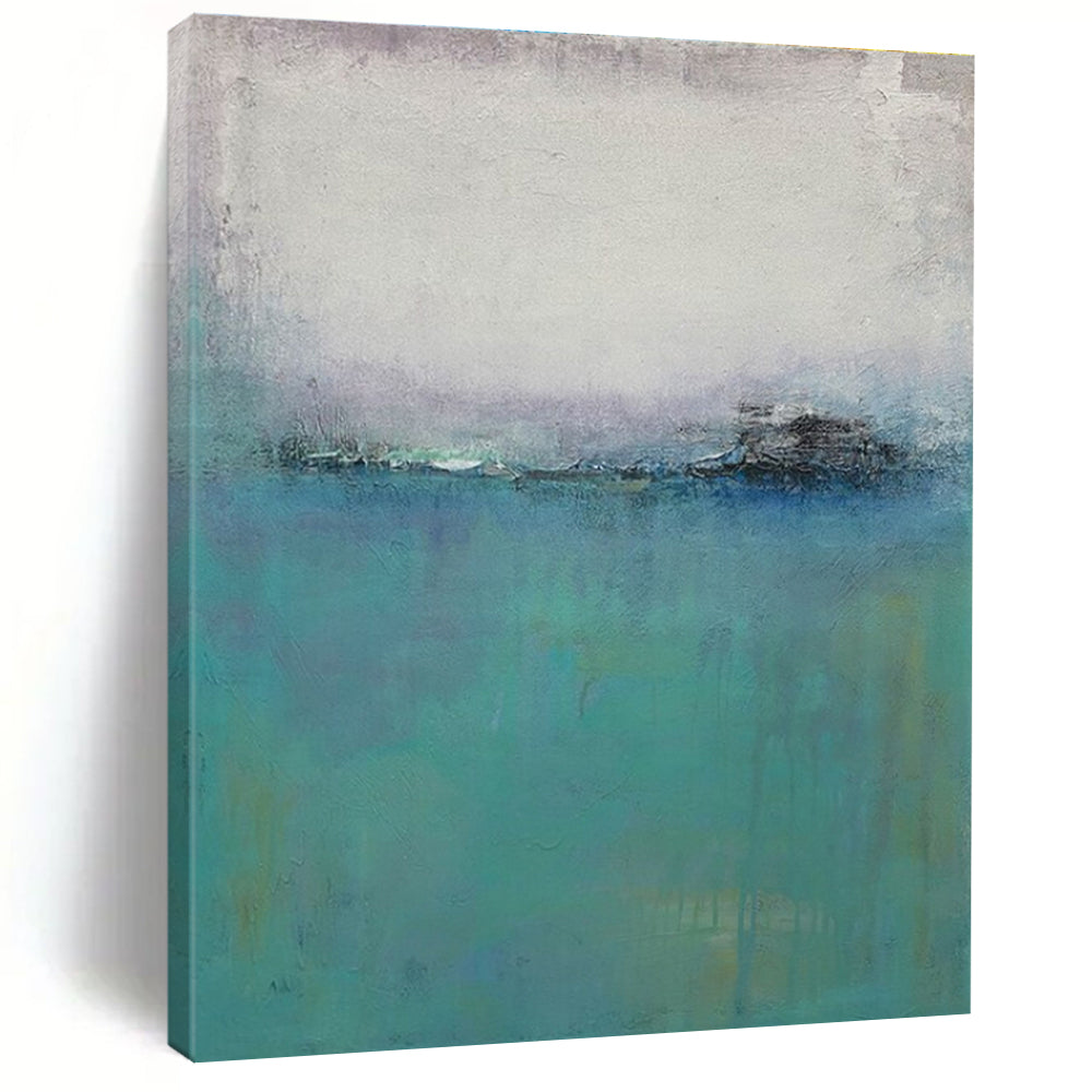 “Muted Sea and Sky”，Abstract Landscape Art CT0636