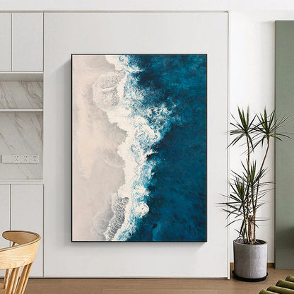 “Aerial Beach View Abstraction” - Abstract Landscape Art CT0443
