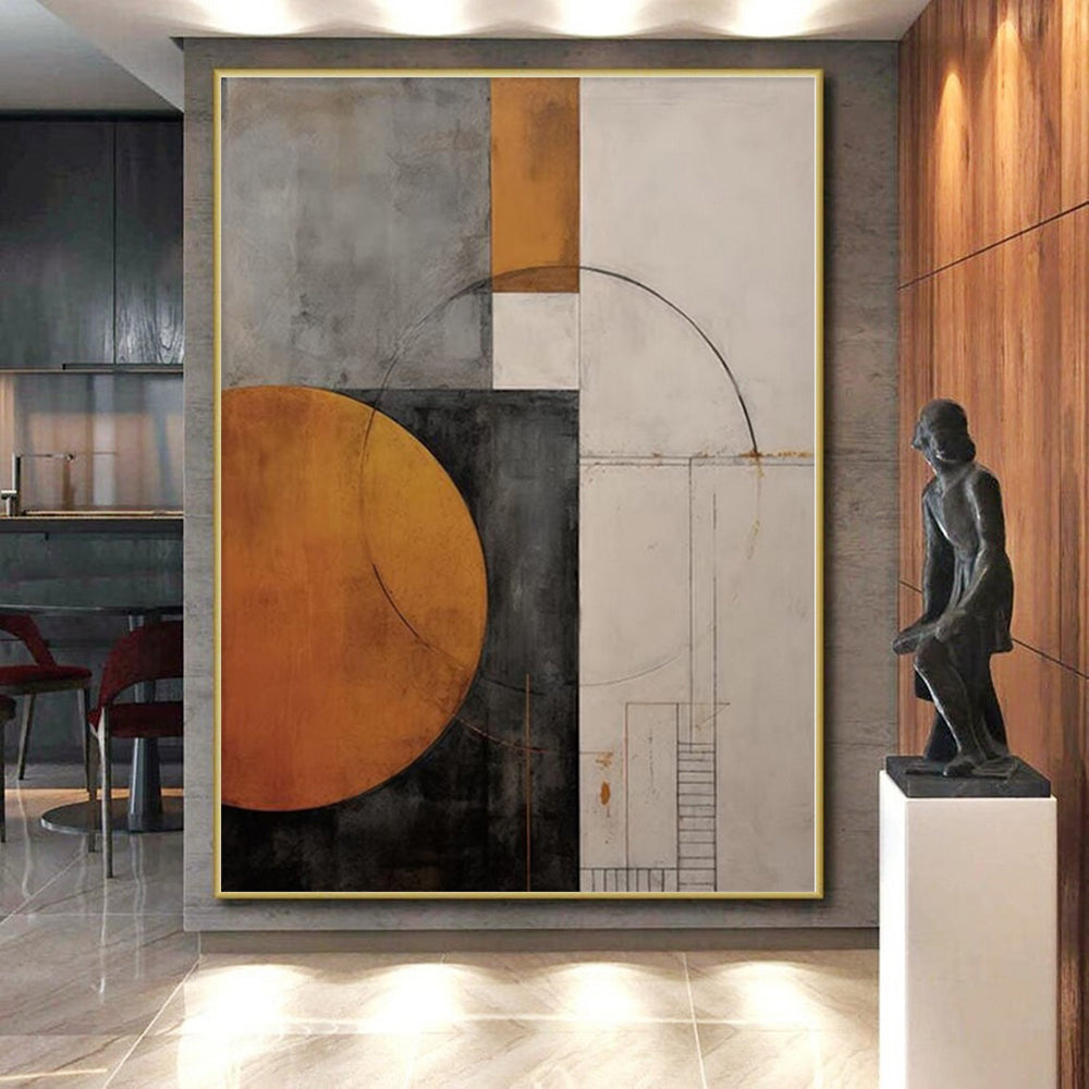 “Geometric Color Blocks” Abstract Acrylic Art CT0246