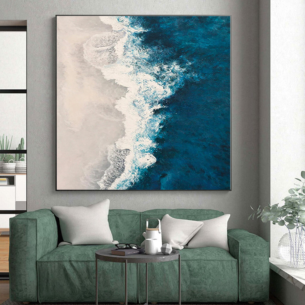 “Aerial Beach View Abstraction” - Abstract Landscape Art CT0443