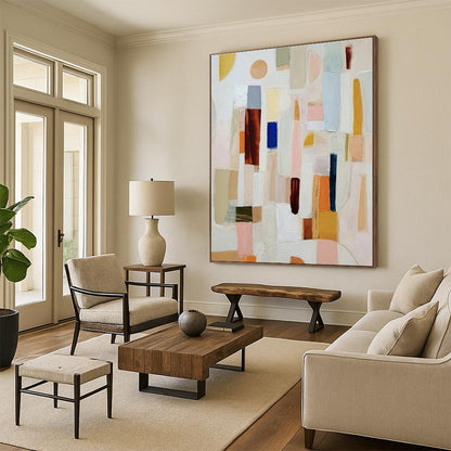 “Macaron Color Block Stack”，Fresh Abstract Style CT0659