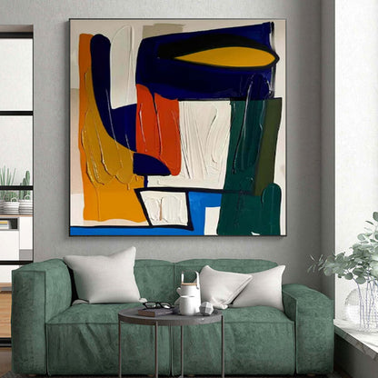 “Bold Color Block Composition”，Abstract Geometric Art CT0627