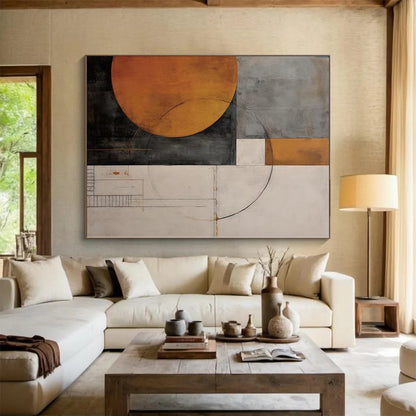 “Geometric Color Blocks” Abstract Acrylic Art CT0246