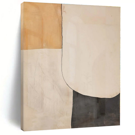 “Beige - Gray Abstract Shapes” - Abstract Minimalist Art CT0453