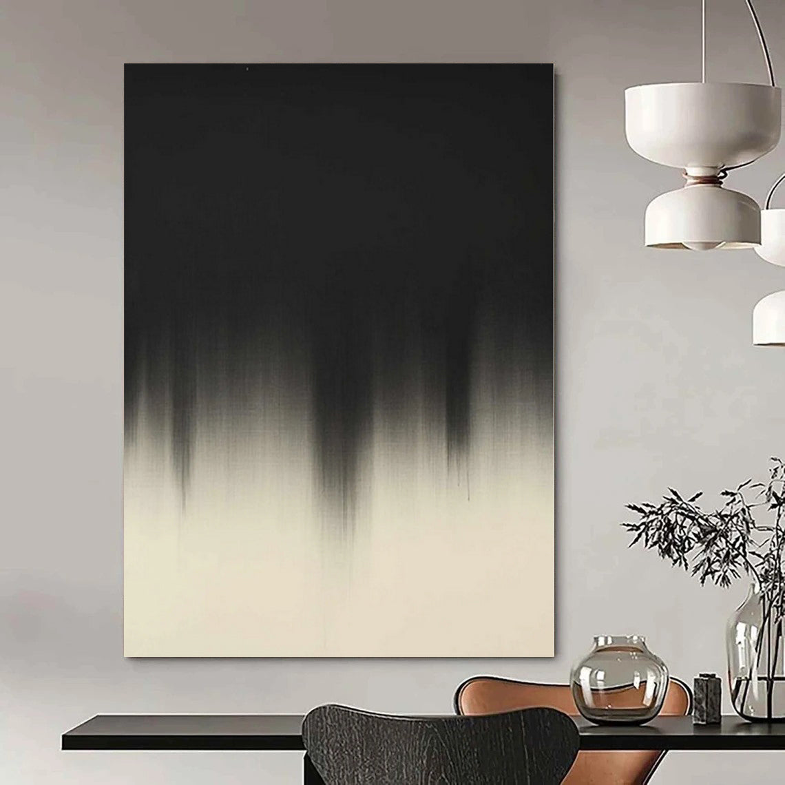 “Black - White Gradient” Ink Wash Art CT0156
