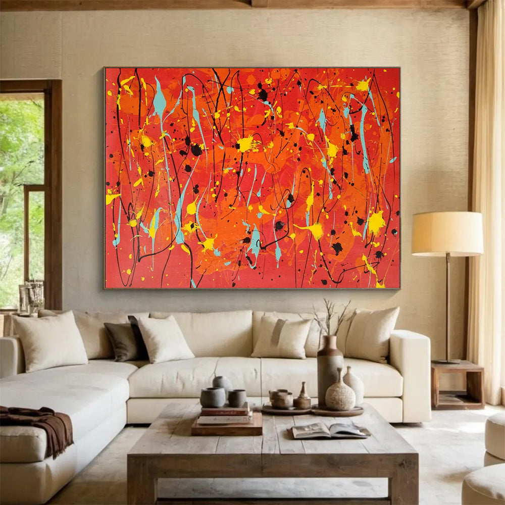 “Vibrant Splash Symphony” – Abstract Acrylic Painting CT1725