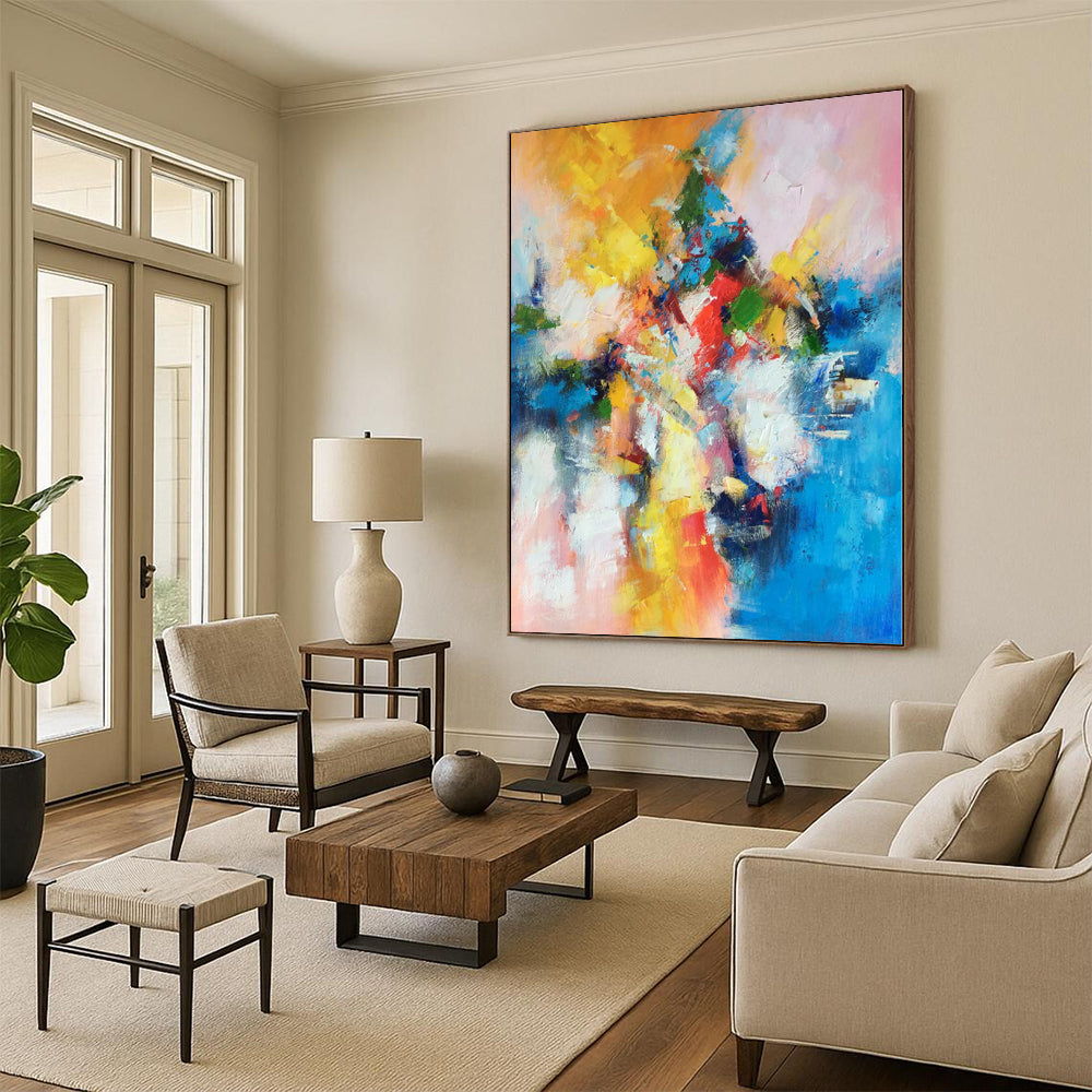 “Vibrant Abstract Fusion” Expressionistic Acrylic Art CT0227