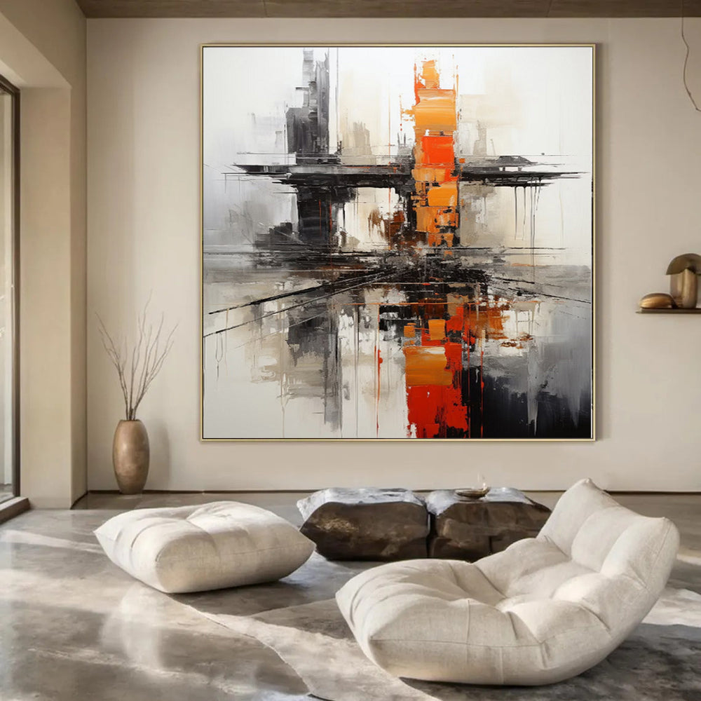 “Urban - Inspired Abstract Structure” Mixed - Media Art CT0177