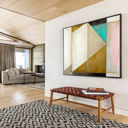“Geometric Color Blocks” – Minimalist Abstract Acrylic Painting CT1779