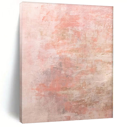 “Blush Whispers” - Abstract Painting with Soft Pink, Beige, Subtle Tones CT0016