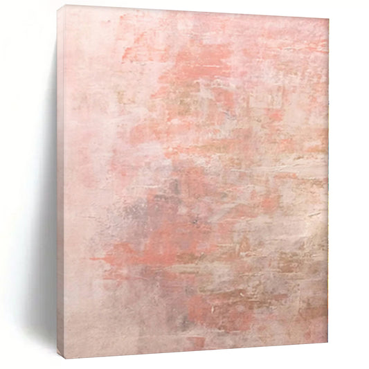 “Blush Whispers” - Abstract Painting with Soft Pink, Beige, Subtle Tones CT0016