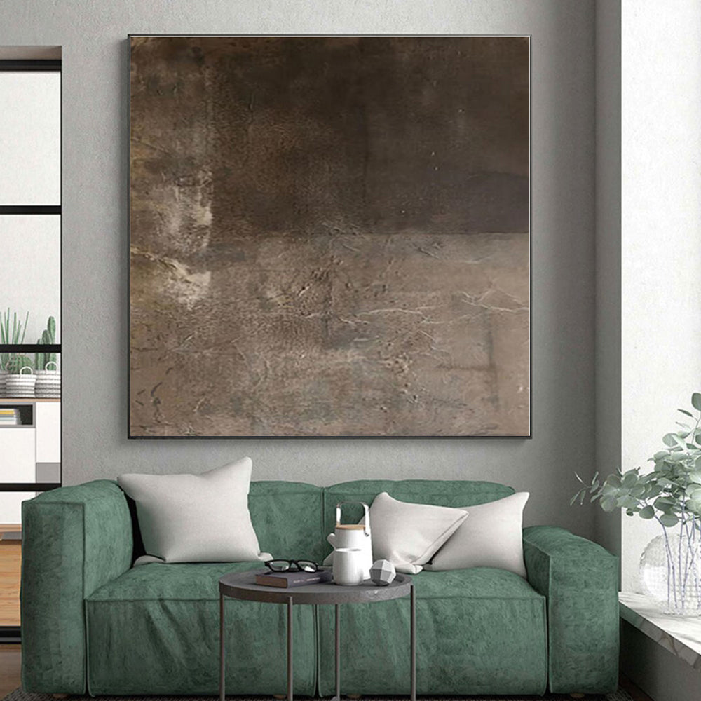 “Earthy Textured Canvas”，Abstract Textural Acrylic Painting CT0549