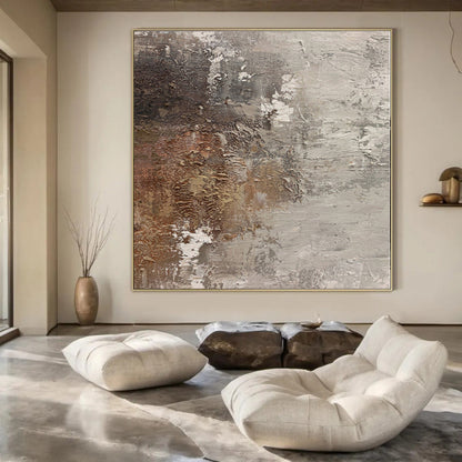 Large-Scale Custom Hand-Painted Abstract Canvas for Dining Room & Hotel Corridors