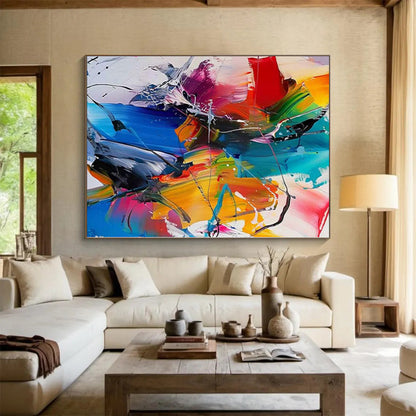 “Colorful Abstract Rhythm” Expressionistic Acrylic Art CT0232