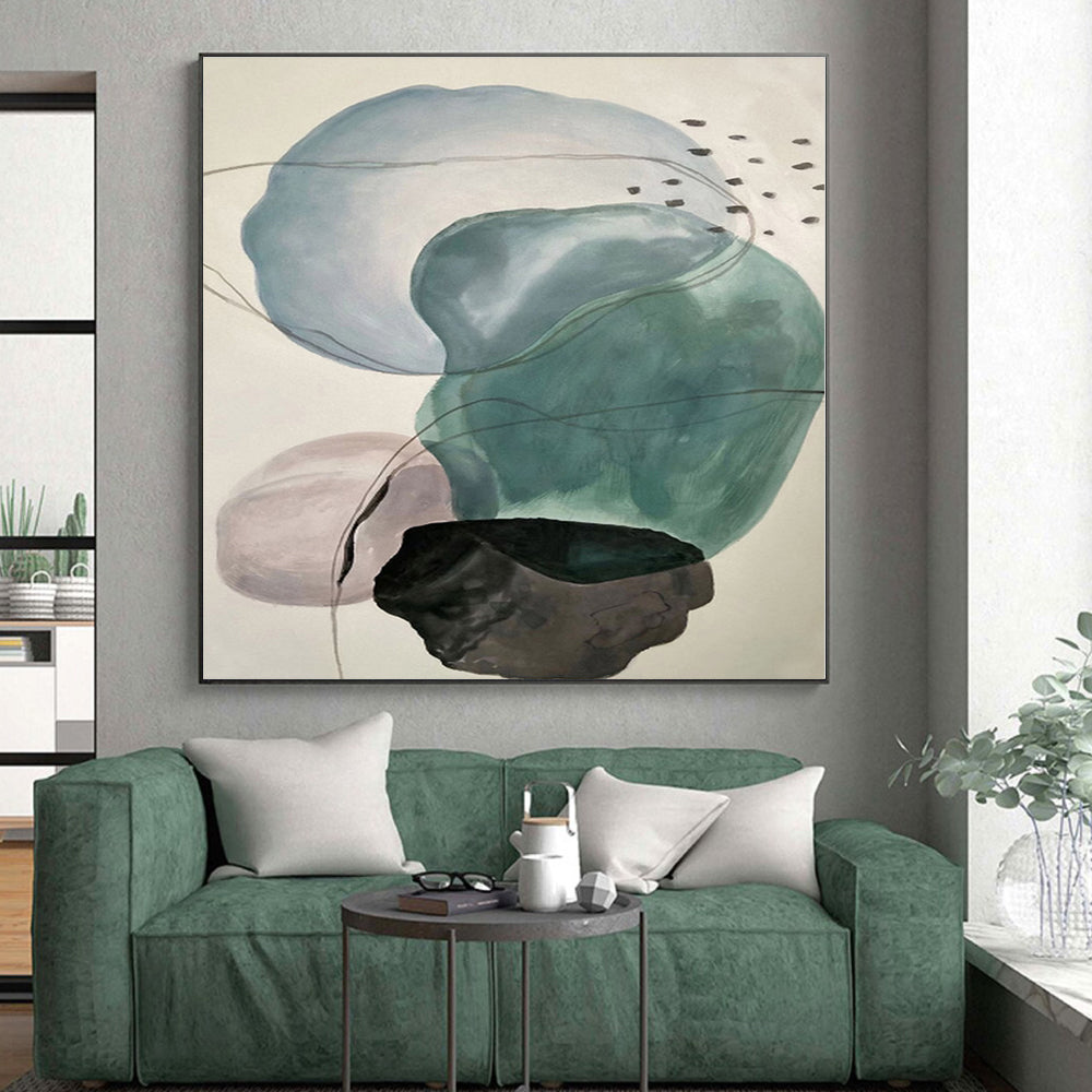 “Soft Color Shapes Abstraction” - Abstract Minimalist Art CT0461