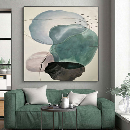 “Soft Color Shapes Abstraction” - Abstract Minimalist Art CT0461