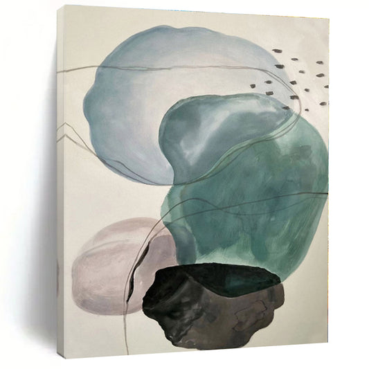 “Soft Color Shapes Abstraction” - Abstract Minimalist Art CT0461