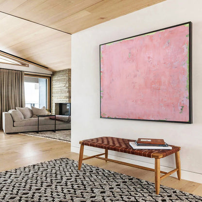 Pale Pink with Subtle Textures - Soft Color Field Art CT1791