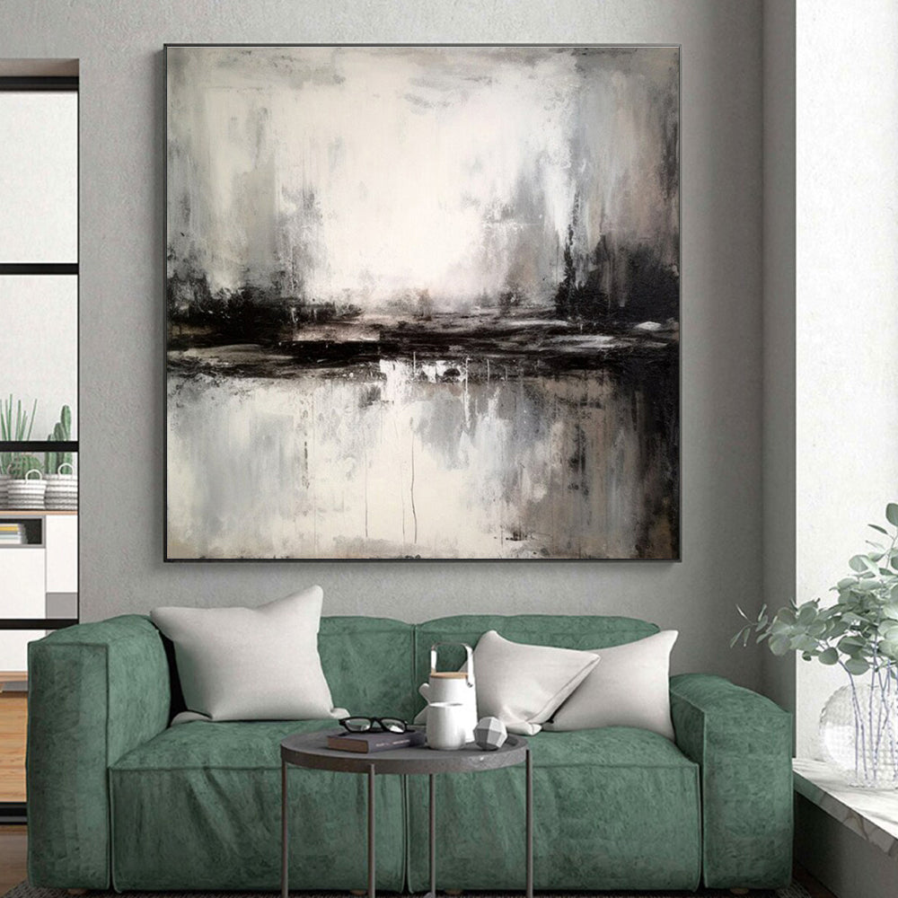 “Monochrome Abstract Landscape”，Abstract Monochrome Art CT0623