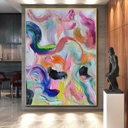 “Colorful Swirl Abstract” - Abstract Expressionist Art CT0479