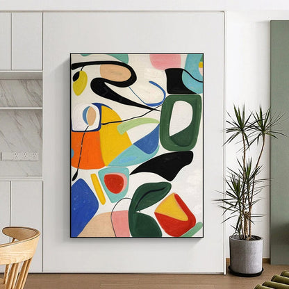 “Colorful Geometric Play”，Abstract Geometric Art CT0635