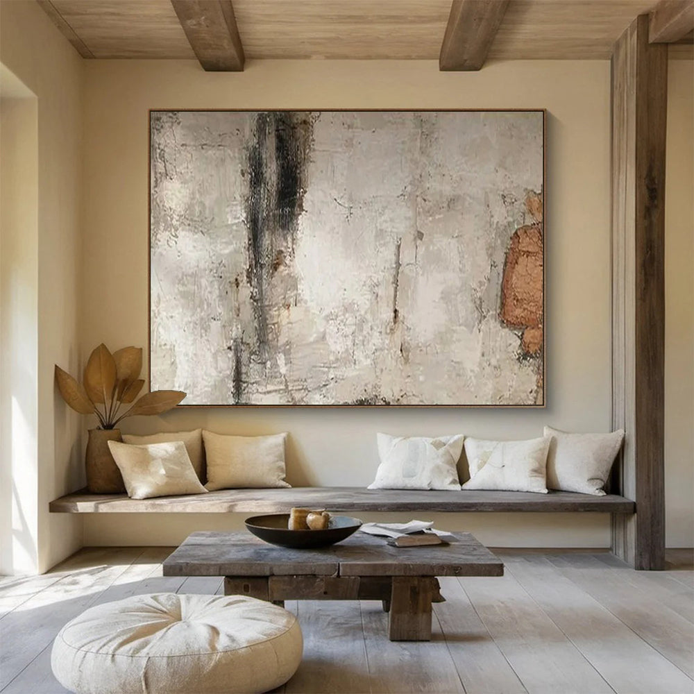 “Earthy Textured Gray” - Grays, browns; subtle, cracked - texture abstraction CT1625