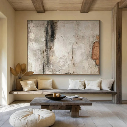 “Earthy Textured Gray” - Grays, browns; subtle, cracked - texture abstraction CT1625