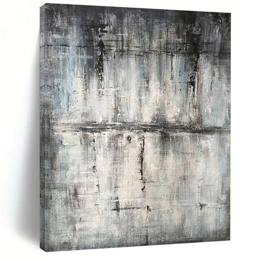 “Moody Gray Abstract Layers” Abstract Acrylic Art CT0296