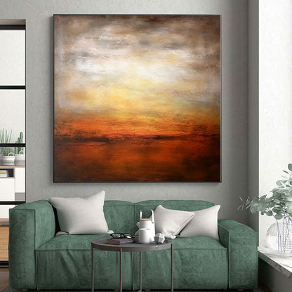 “Warm Horizon Glow” Abstract Acrylic Art CT0287