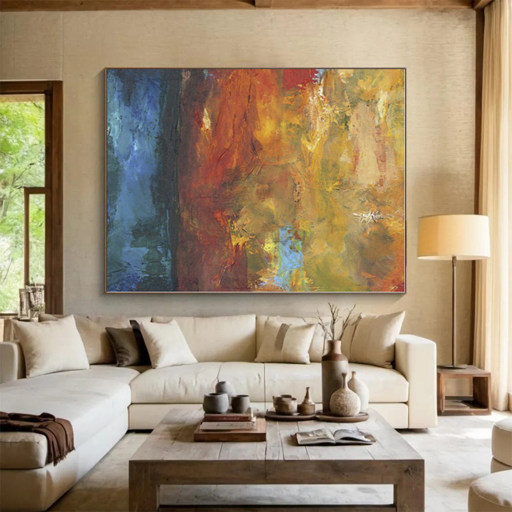 “Warm - Toned Abstract Landscape” - Abstract Impressionistic Painting CT0415