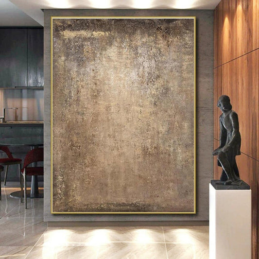 “Brown Textured Neutral”，Abstract Textured Art CT0632