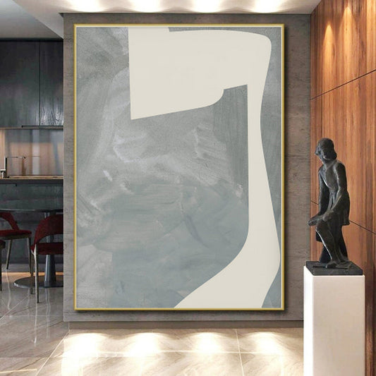 “Evolving Gray - Beige Forms” - Abstract Minimalist Art CT0437