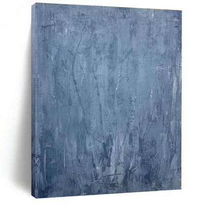 “Blue Textured Abstraction” - Abstract Expressionist Art CT0459